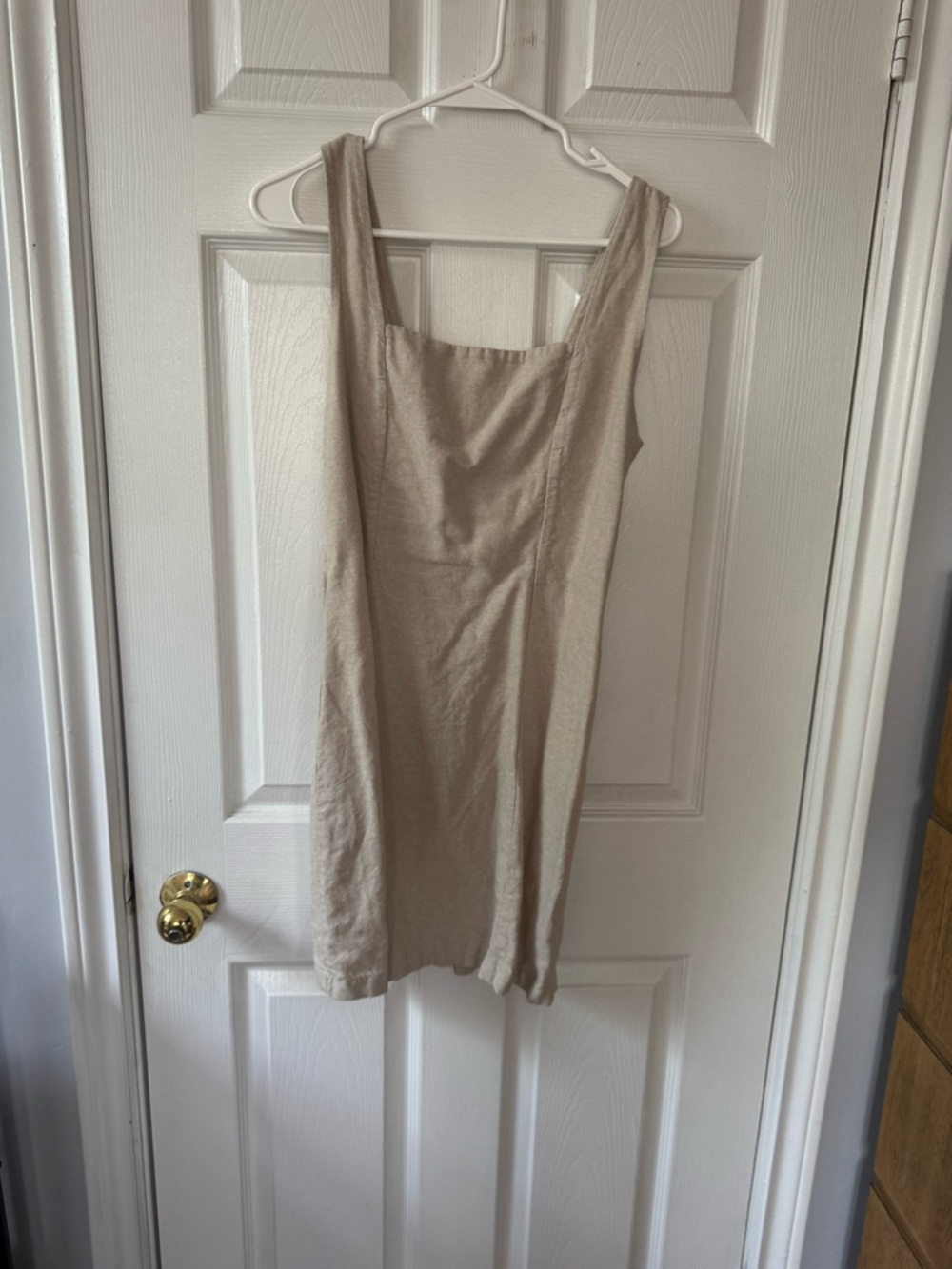 Old Navy Beige Square-Neck Mini Dress